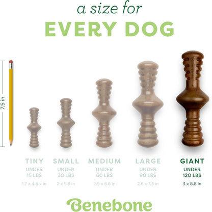 Zaggler Premium Dog Chew Toy for Aggressive Chewers, Infused with Real Bacon, Extra Large Size