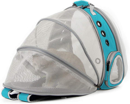Expandable Cat Backpack Carrier with Space Capsule Bubble Window, Suitable for Pets up to 12 lbs